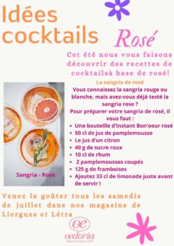 Recette sangria rose Oedoria
